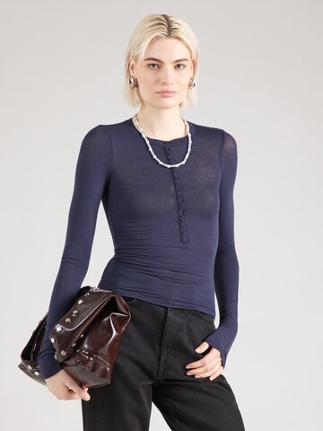 T-shirt WEEKDAY en bleu : devant