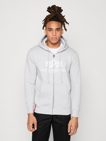 ALPHA INDUSTRIES Jopa na zadrgo | siva barva: sprednja stran