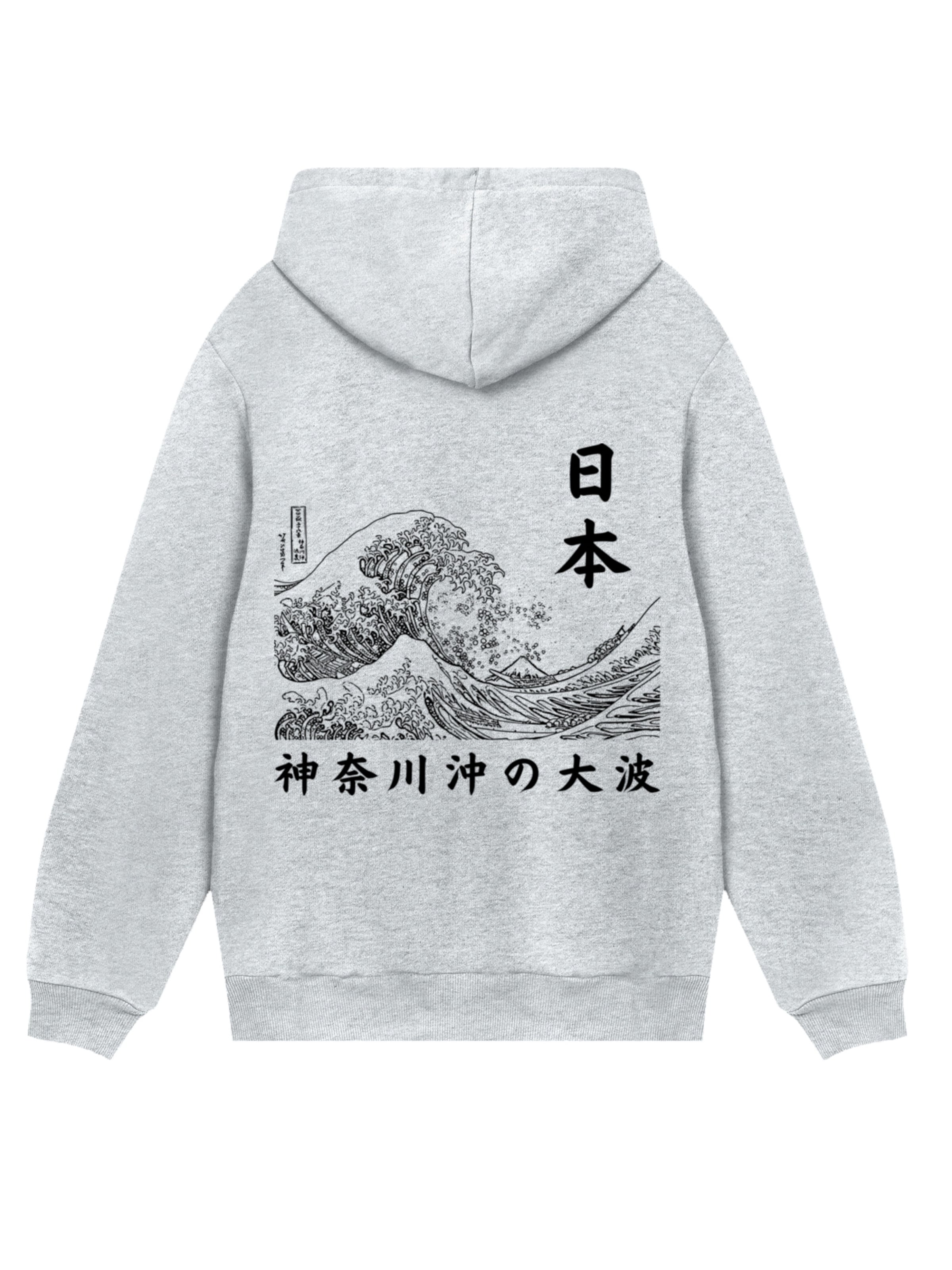 Sweat-shirt 'Kanagawa Welle Golden Gai' F4NT4STIC en gris