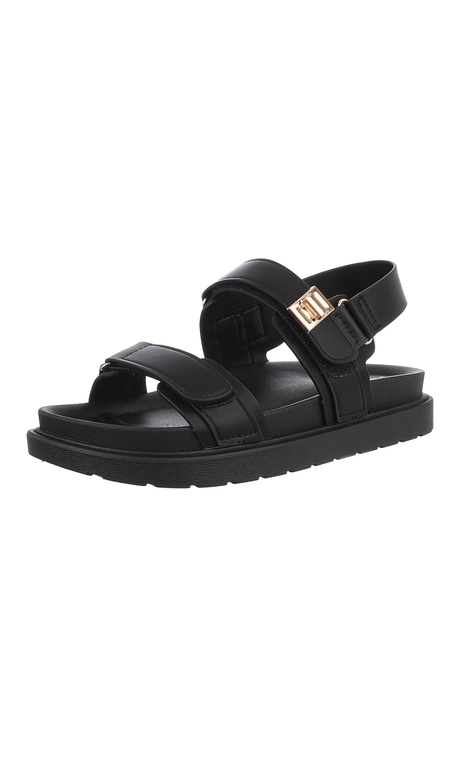 Ital-Design Sandale in Schwarz: Vorderseite