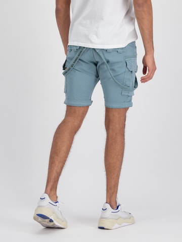 Effilé Pantalon cargo ALPHA INDUSTRIES en bleu