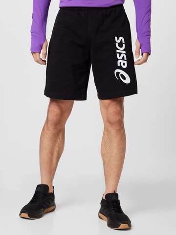 Regular Pantalon de sport ASICS en noir : devant