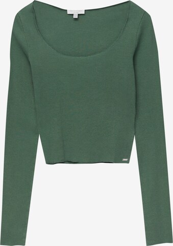 Pull&Bear Majica | zelena barva: sprednja stran