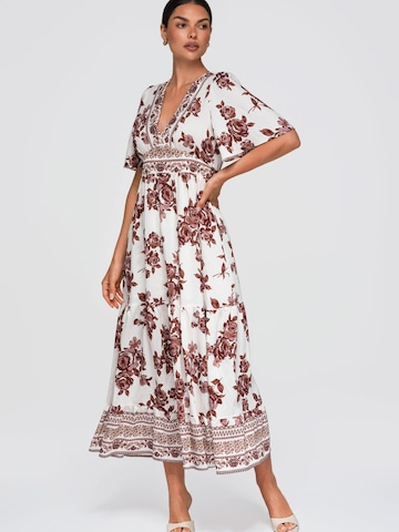 Ombre Dress in White: front