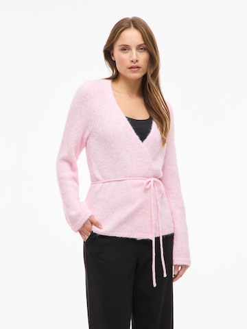 VILA Gebreid vest 'VIBOWS' in Roze: voorkant