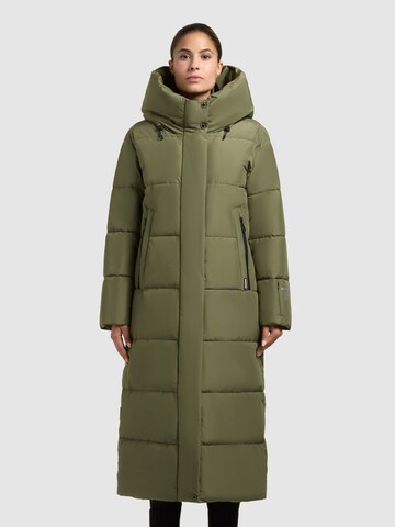khujo Winter Coat in Green: front