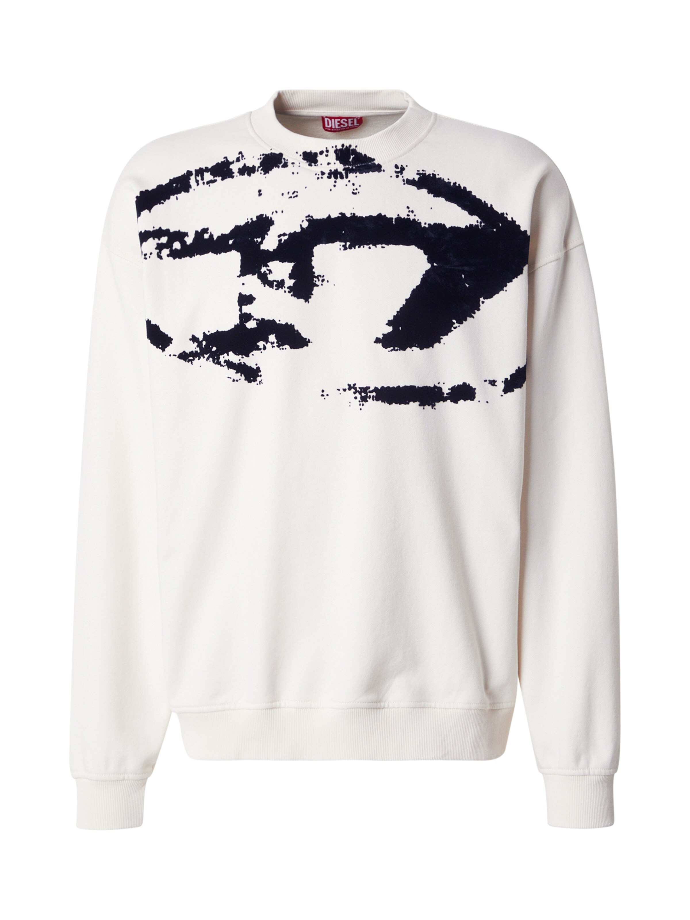 DIESEL Collegepaita 'BOXT-N5' värissä valkoinen: etupuoli