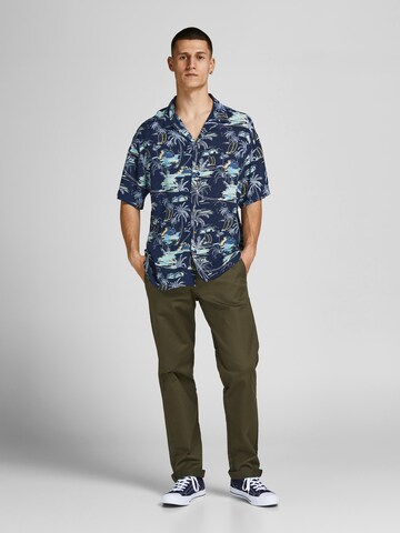 JACK & JONES - Comfort Fit Camisa 'Malibu' em azul