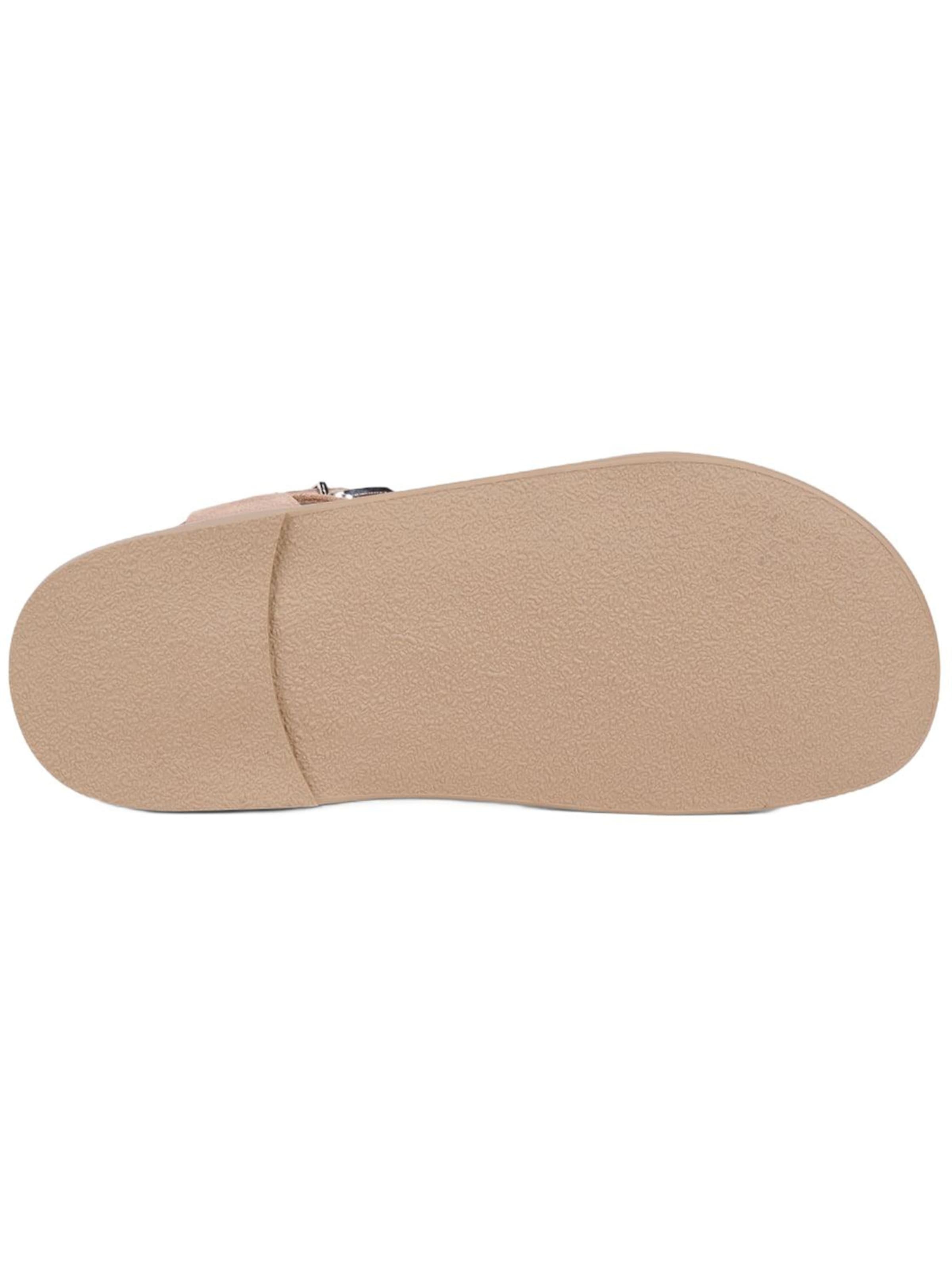 Desa Sandals 'DESA Damen-Sandalen aus Wildleder mit Nietenbesatz' in Beige