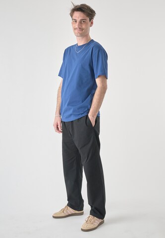 Cleptomanicx Shirt 'Classic Tee Ligull Classic' in Blue