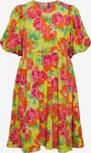 PIECES Robe 'Asta' en jaune / vert / rose / rouge, Vue avec produit