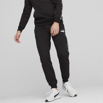 PUMA Tapered Workout Pants in Black: front