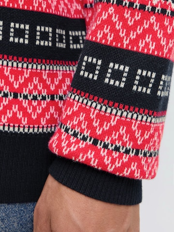 JACK & JONES Пуловер 'JJXMAS NOEL' в синьо