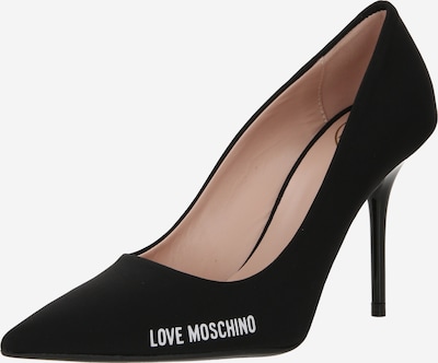 Love Moschino Čevlji s peto | črna / bela barva, Prikaz izdelka