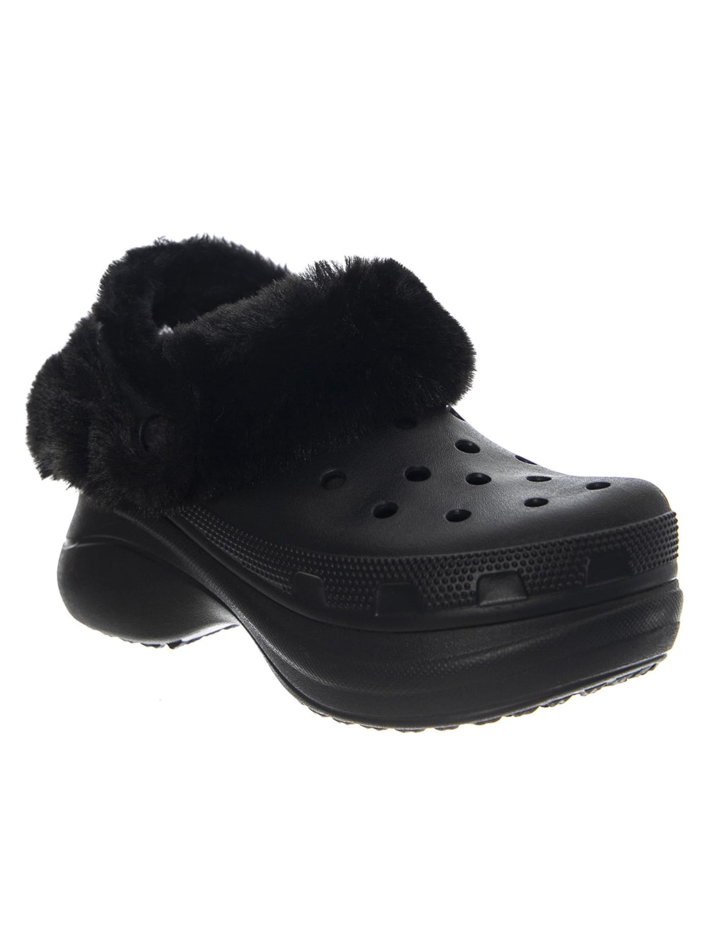 Crocs Clogs 'BAE LINED CLOG W BLACK'‌‌‌‌ in Schwarz: Vorderseite