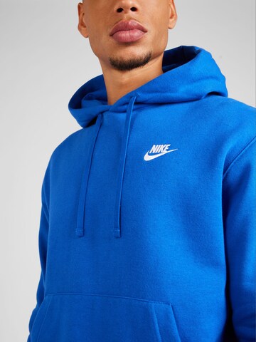 Nike Sportswear Regular fit Μπλούζα φούτερ 'CLUB FLEECEE' σε μπλε