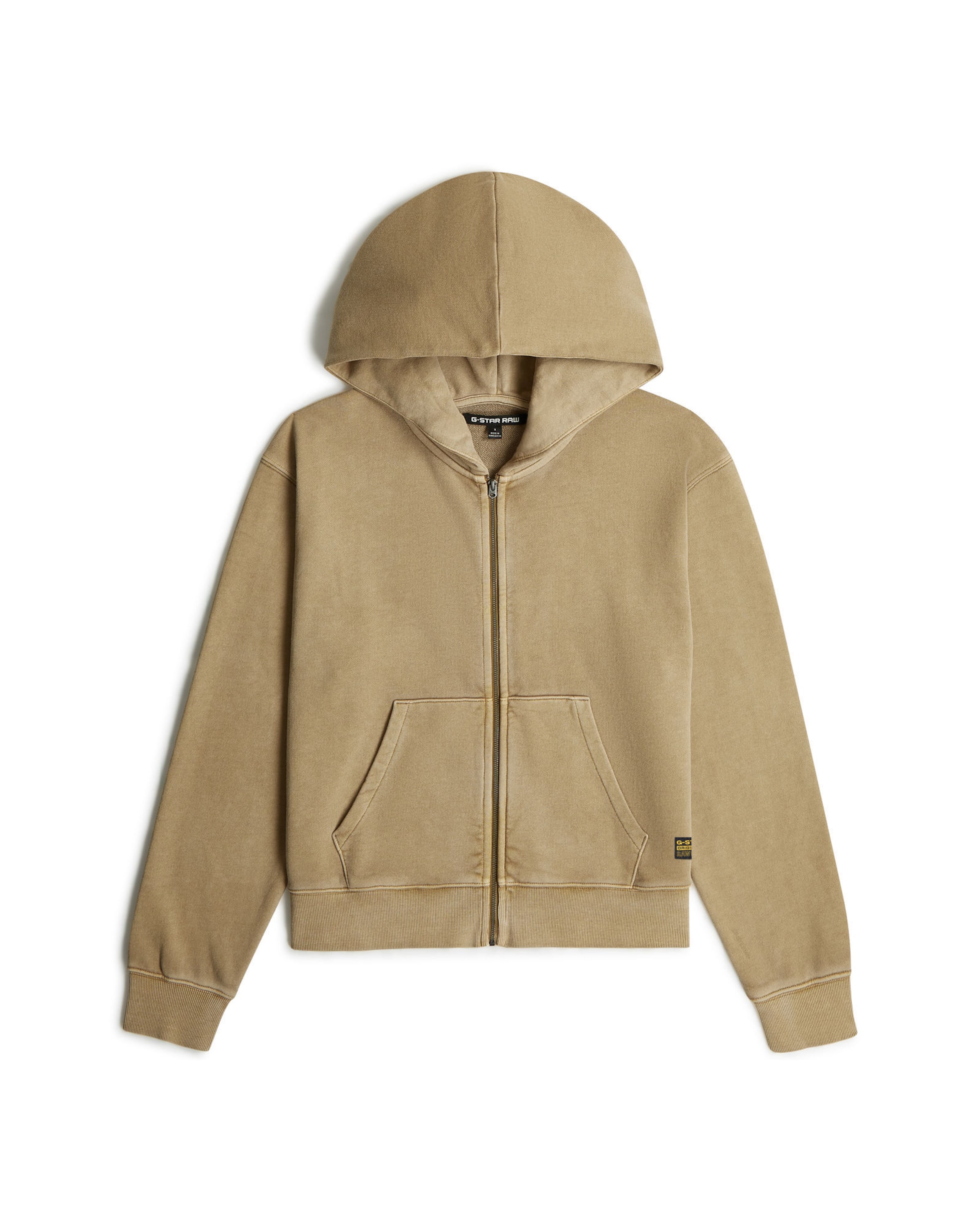 G-STAR Sweat jacket in Beige: front