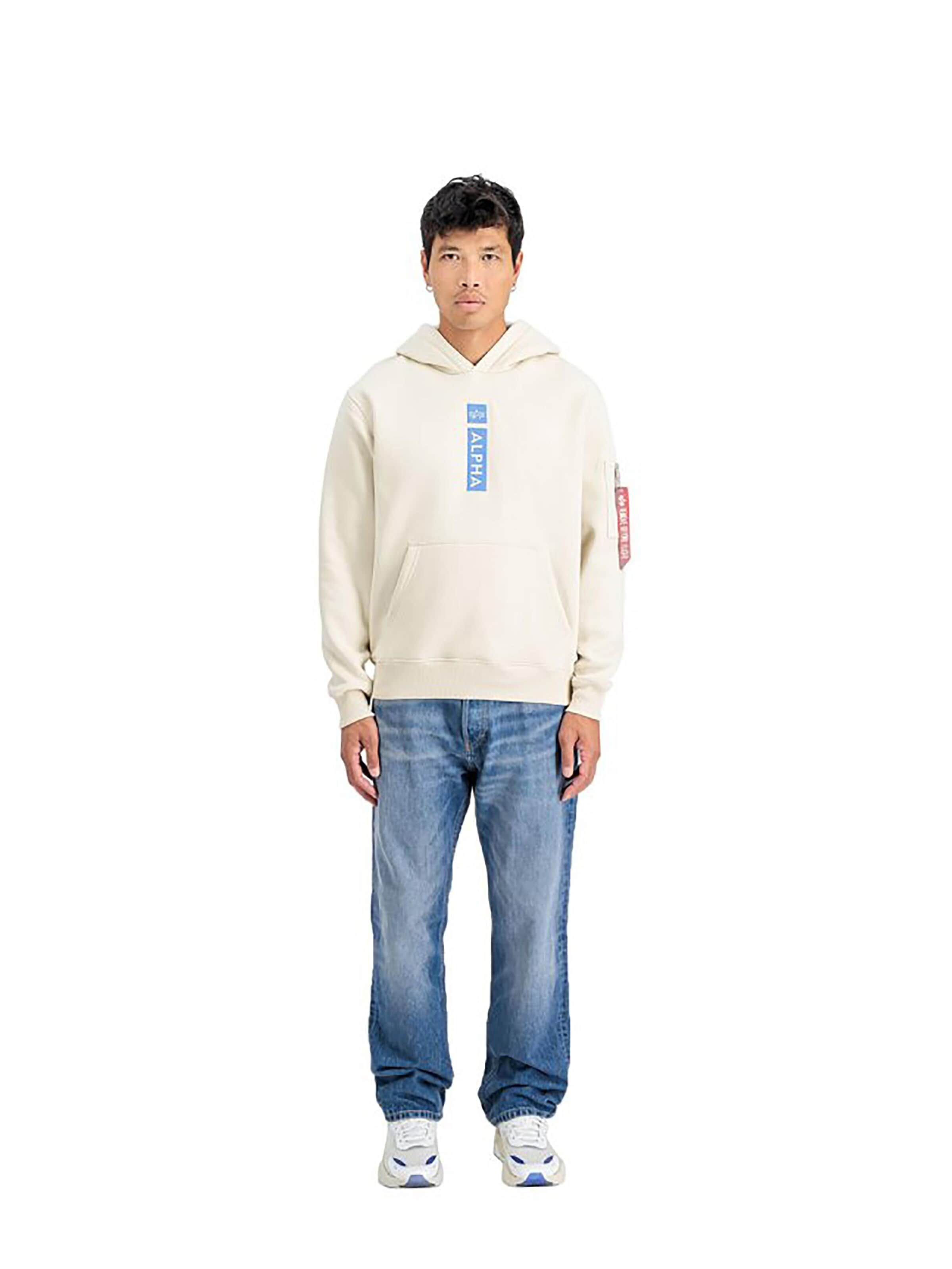 ALPHA INDUSTRIES Sweatshirt 'Alpha PP'‌‌‌‌‌‌‌ in Weiß
