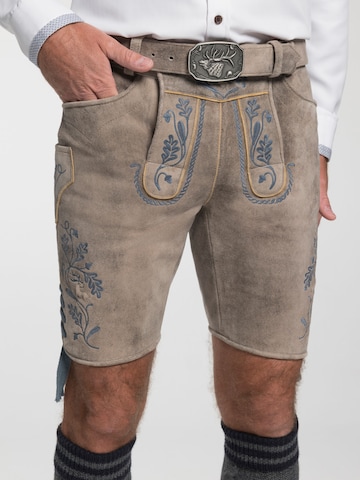 SPIETH & WENSKY Regular Trousers 'Garvin' in Brown: front