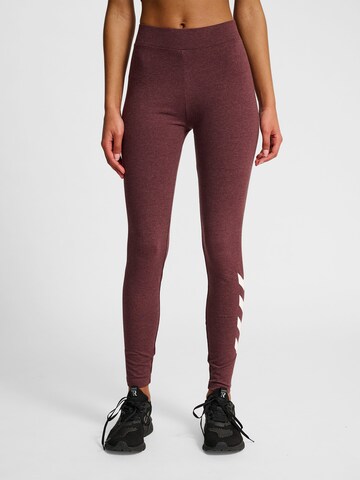 Skinny Pantaloni sportivi 'Pulse' di Hummel in marrone: frontale