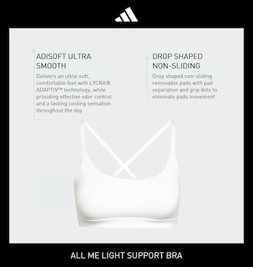 Bustino Reggiseno sportivo 'All Me' di ADIDAS PERFORMANCE in bianco