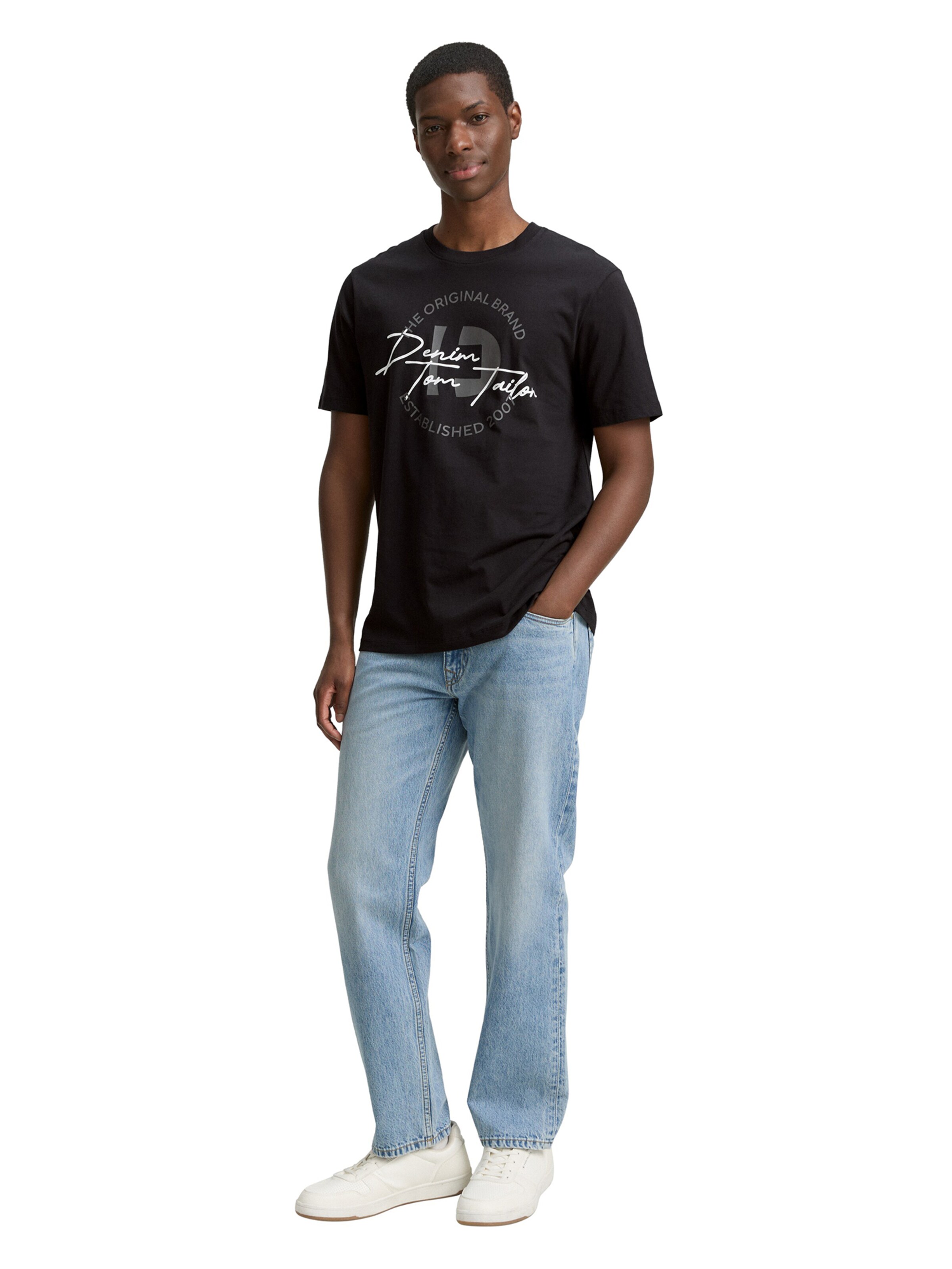 TOM TAILOR DENIM T-Shirt in Schwarz