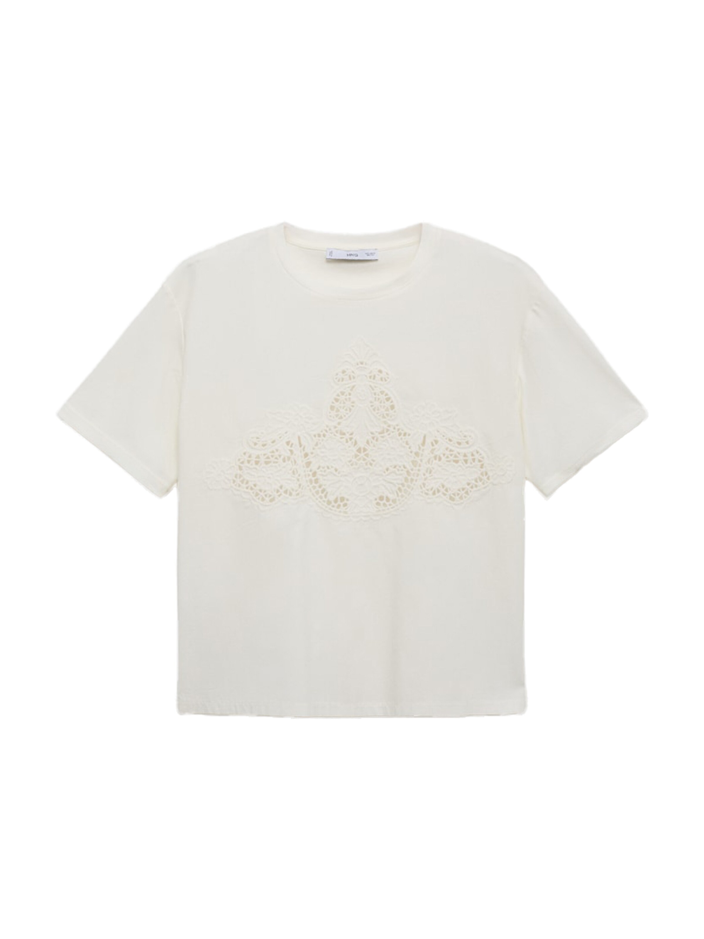 MANGO Tričko 'HEN' - Biela: predná strana