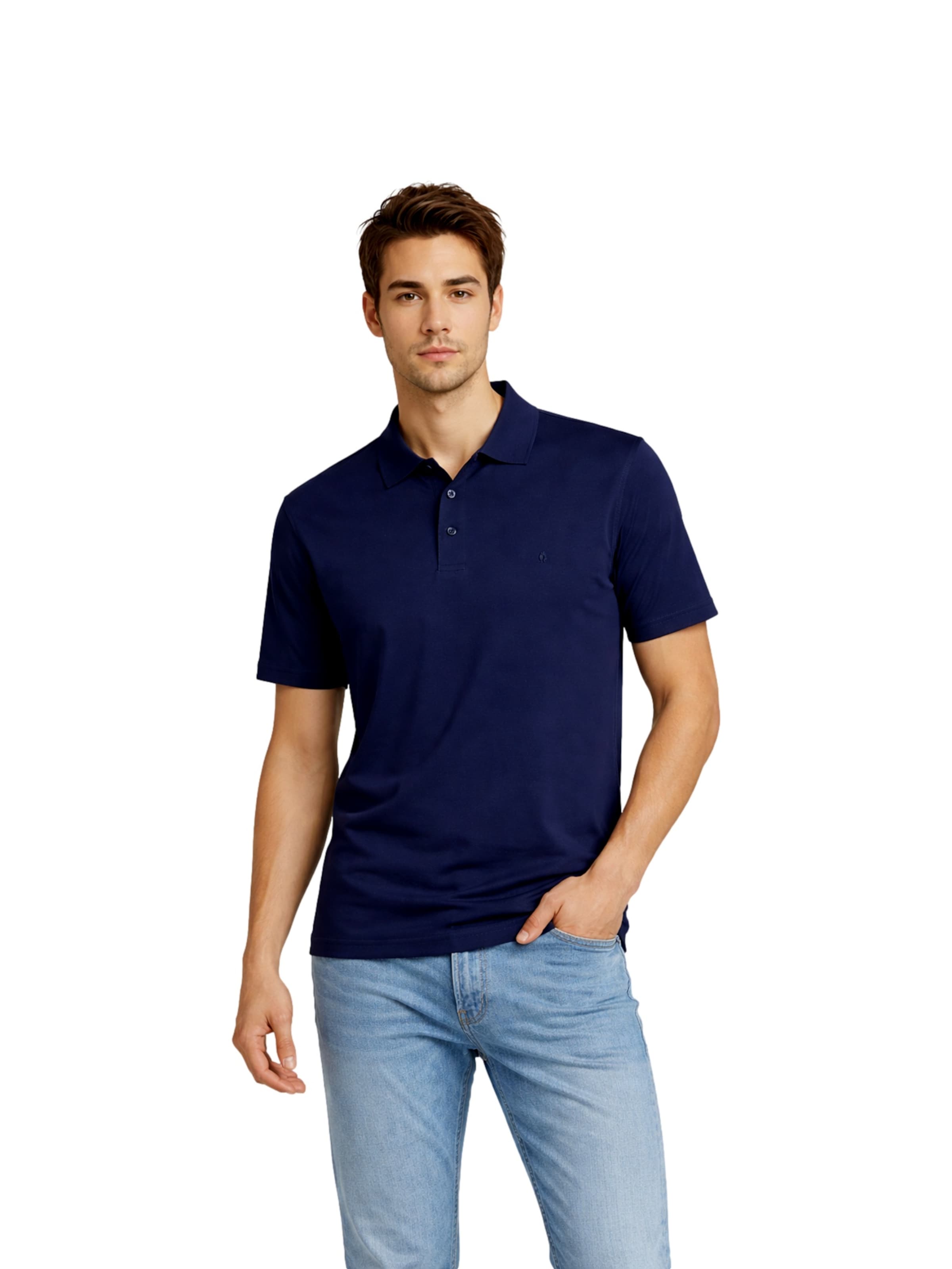 Ragman Shirt in Blauw: voorkant