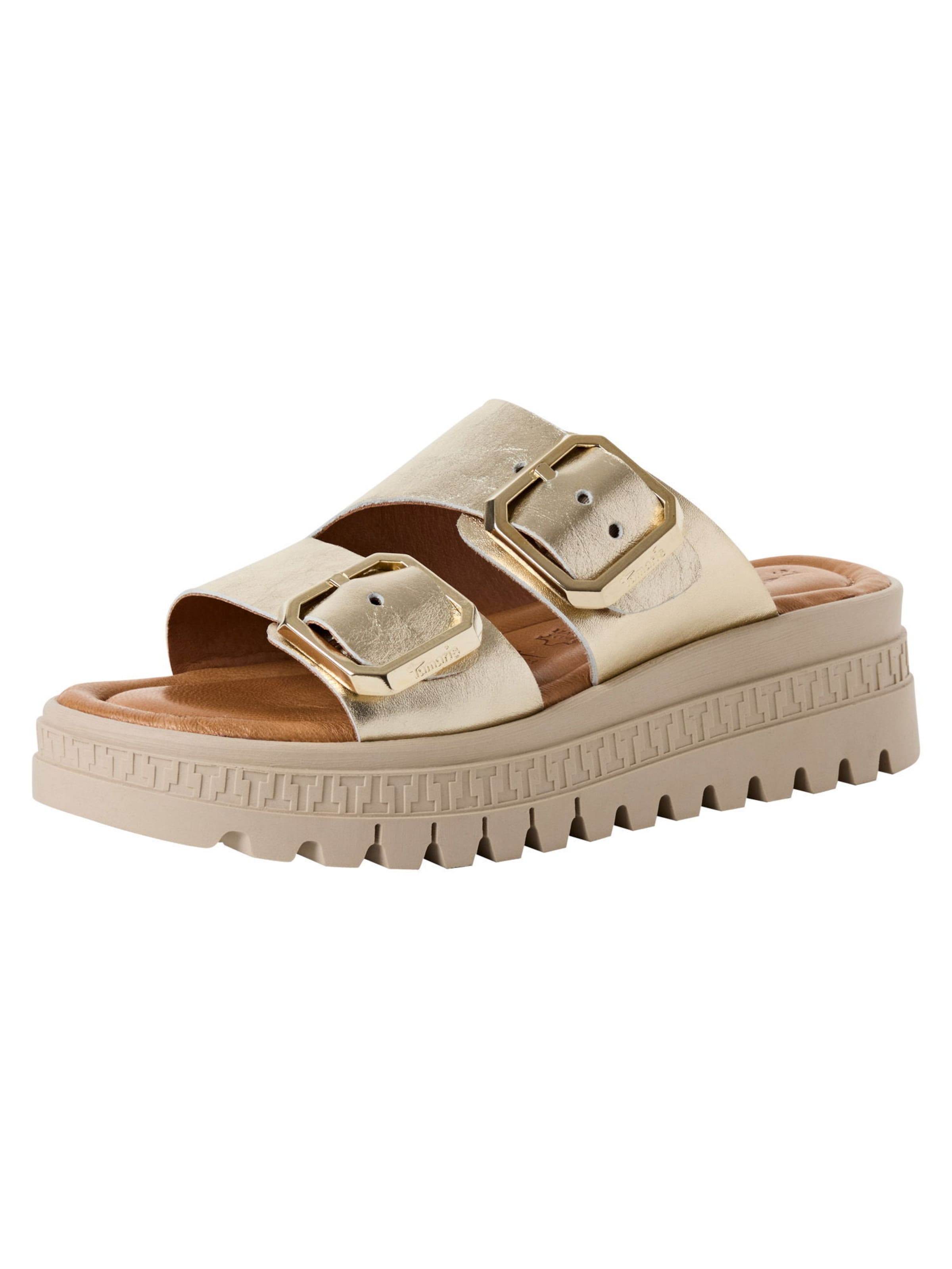 Tamaris - Zapatos abiertos en beige: frente