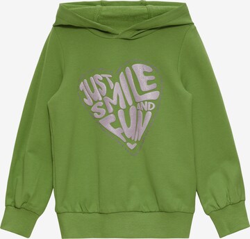 s.Oliver Sweatshirt in Grün: Vorderseite