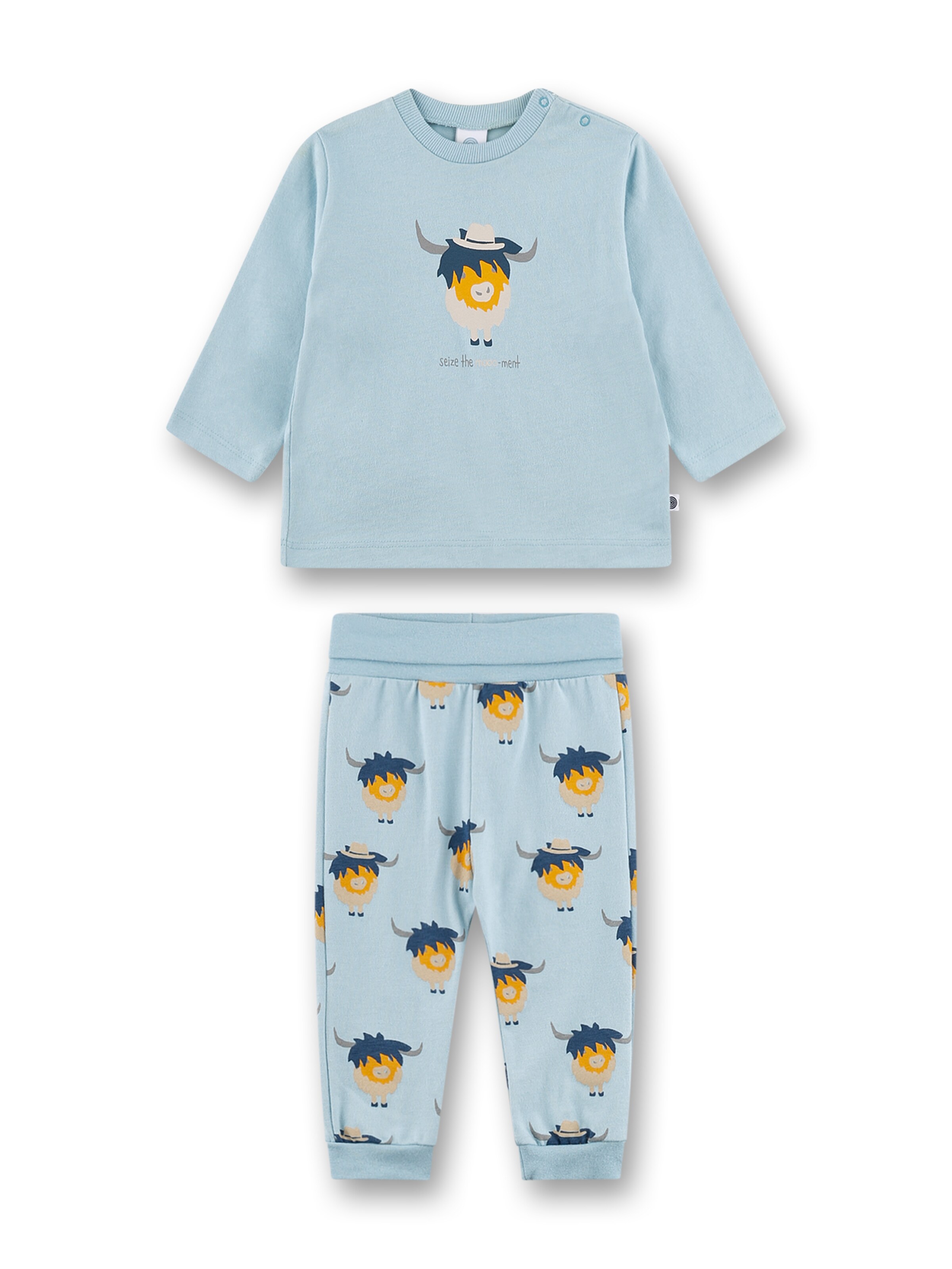 Sanetta Schlafanzug 'Büffel' in Blau: Vorderseite