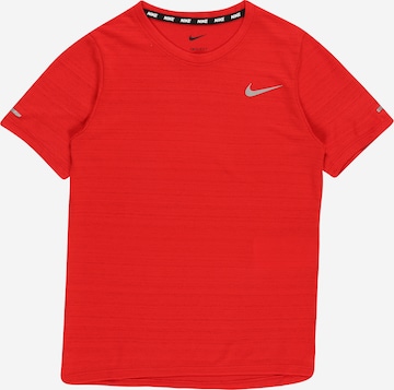 NIKE Koszulka funkcyjna 'Miler' w kolorze czerwony: przód