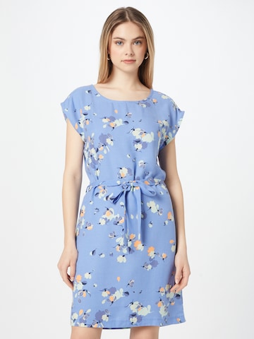 GREENBOMB Jurk 'Flowerful' in Blauw: voorkant