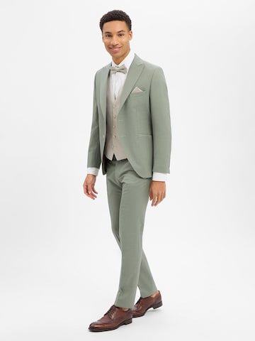 WILVORST Slim fit Pleated Pants 'Wilvorst' in Green