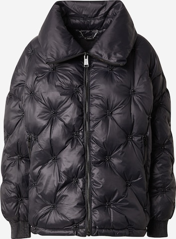 GUESS Winter Jacket in Black: front