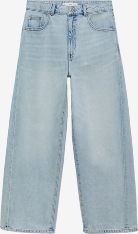 Wide leg Jeans 'IVANNA' de la MANGO pe albastru: față