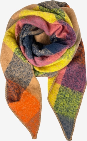 Kumixi Sjaal 'Karo' in Gemengde kleuren: voorkant