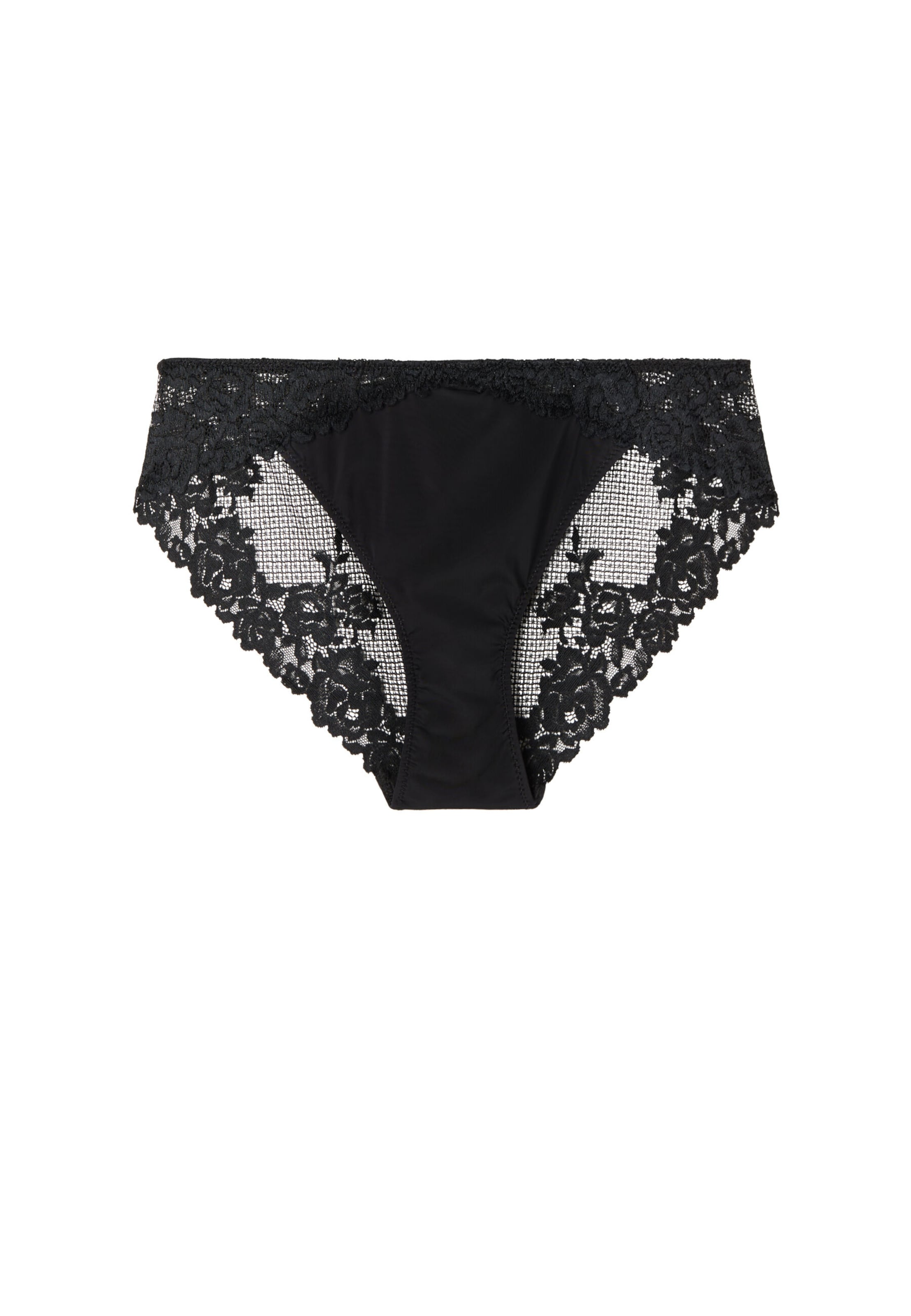 INTIMISSIMI Slip 'Pretty Flowers' in Schwarz: Vorderseite