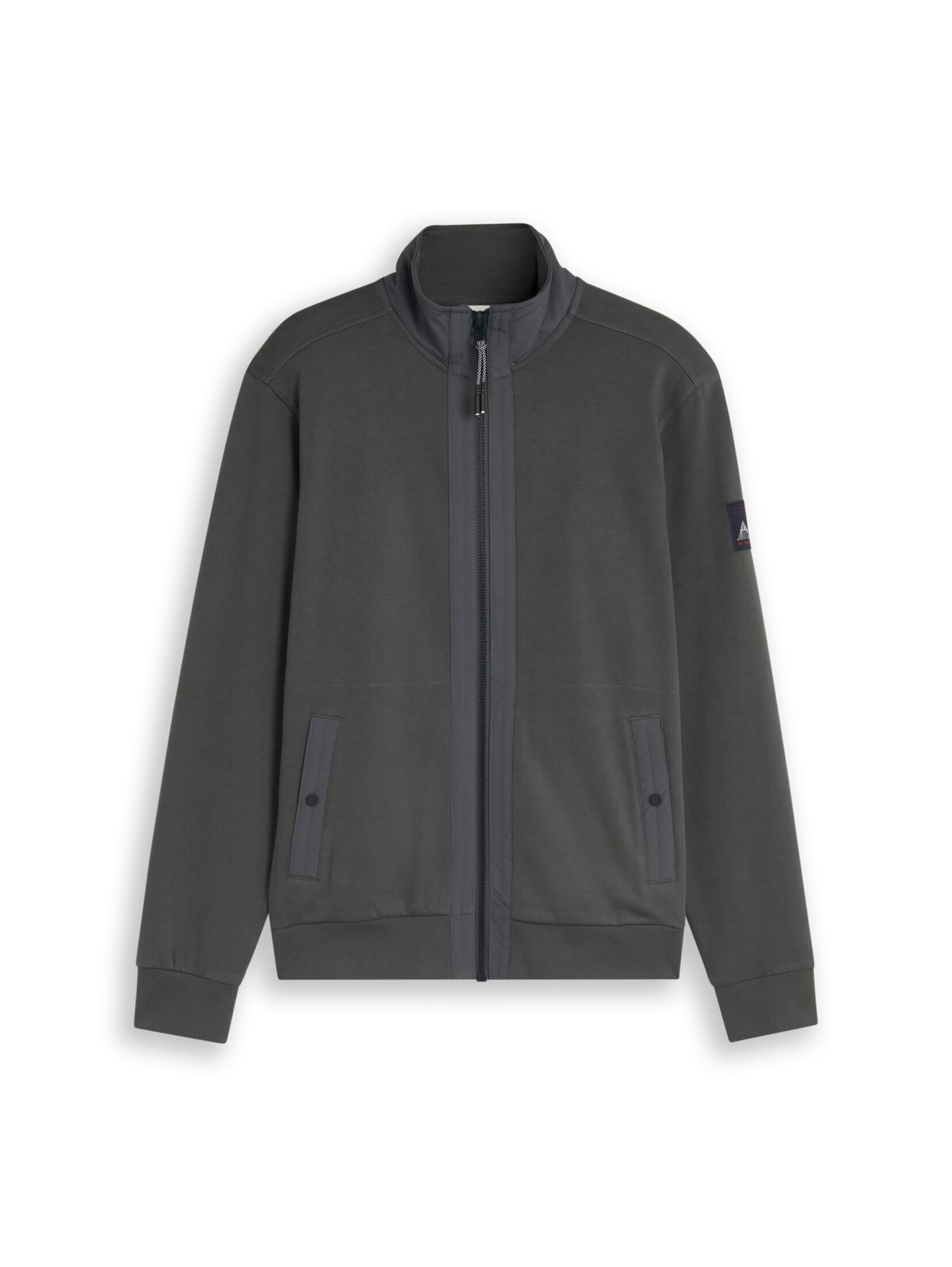 TOM TAILOR Sweatjacke in Grün: Vorderseite