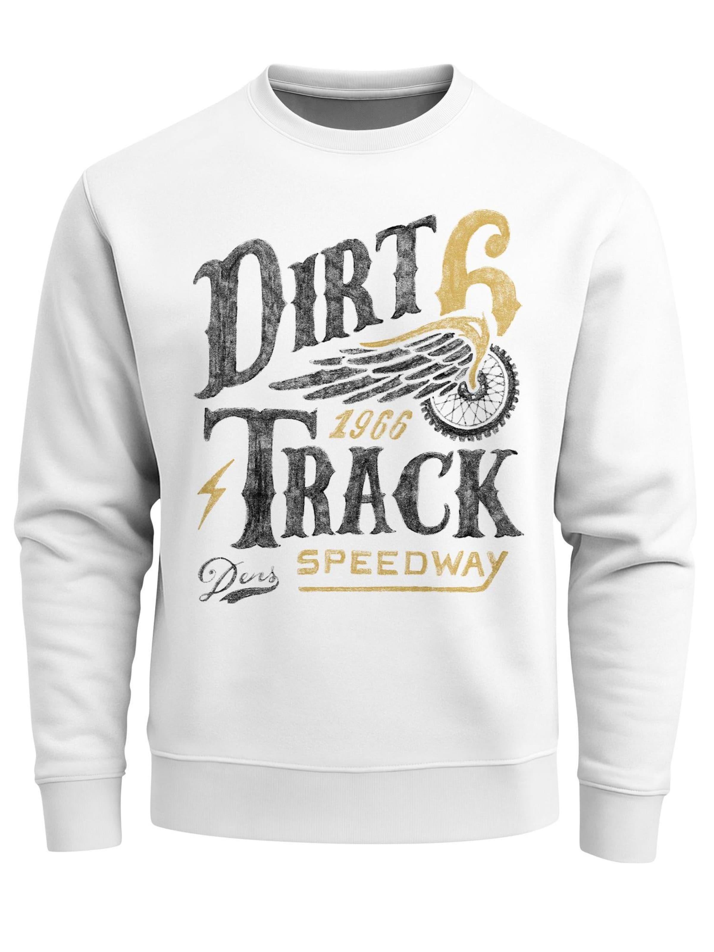 Neverless Sweatshirt 'Dirt Track' in White: front