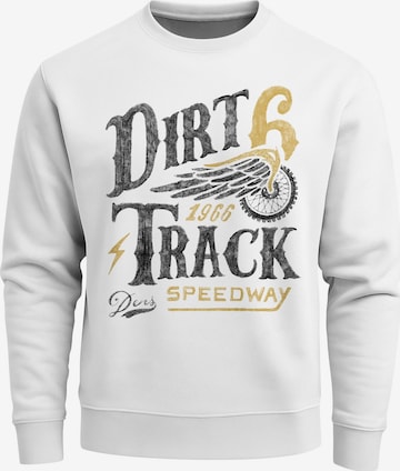 Neverless Sweatshirt 'Dirt Track' in White: front