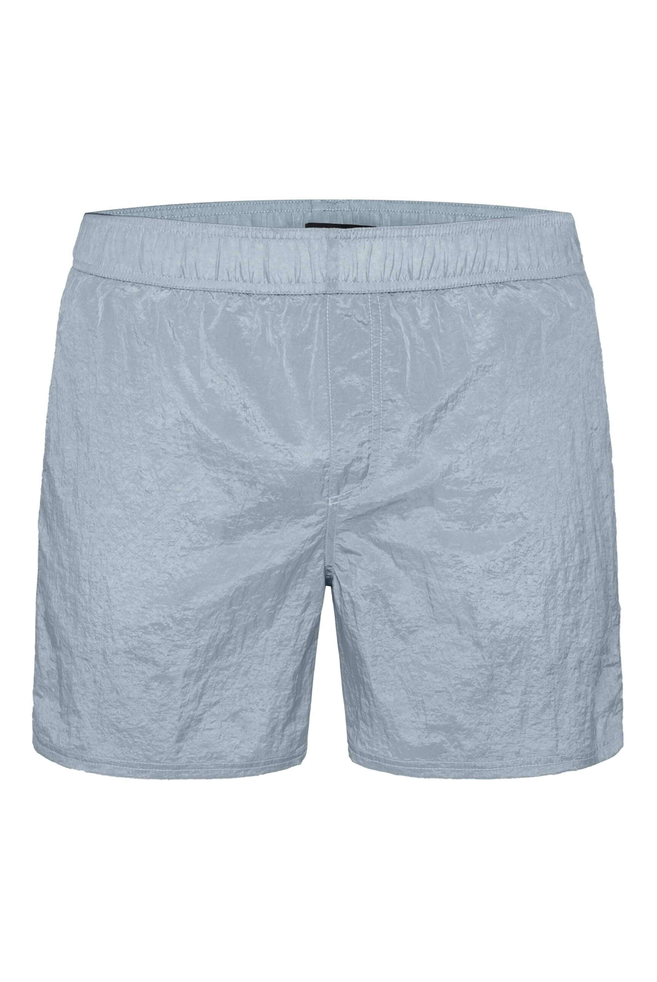 CMPD Badeshorts mit Crinkle-Struktur in Blau: Vorderseite