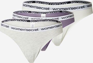 Women' Secret Thong in Grey: front