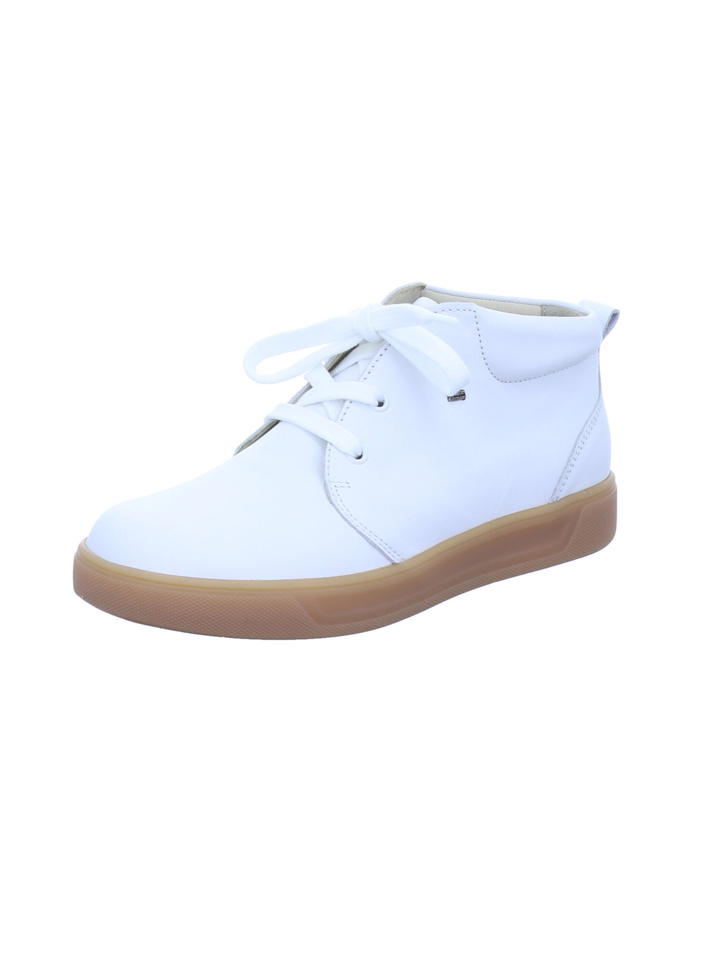 Finn Comfort Lace-Up Ankle Boots 'Mantua' in White: front