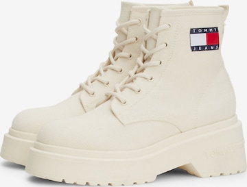 Tommy Jeans Schnürstiefelette in Beige