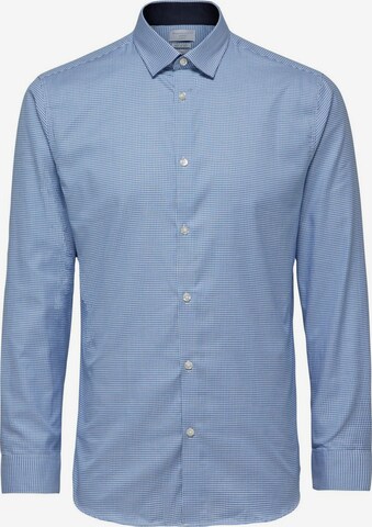 Slim fit Camicia 'Mark' di SELECTED HOMME in blu: frontale