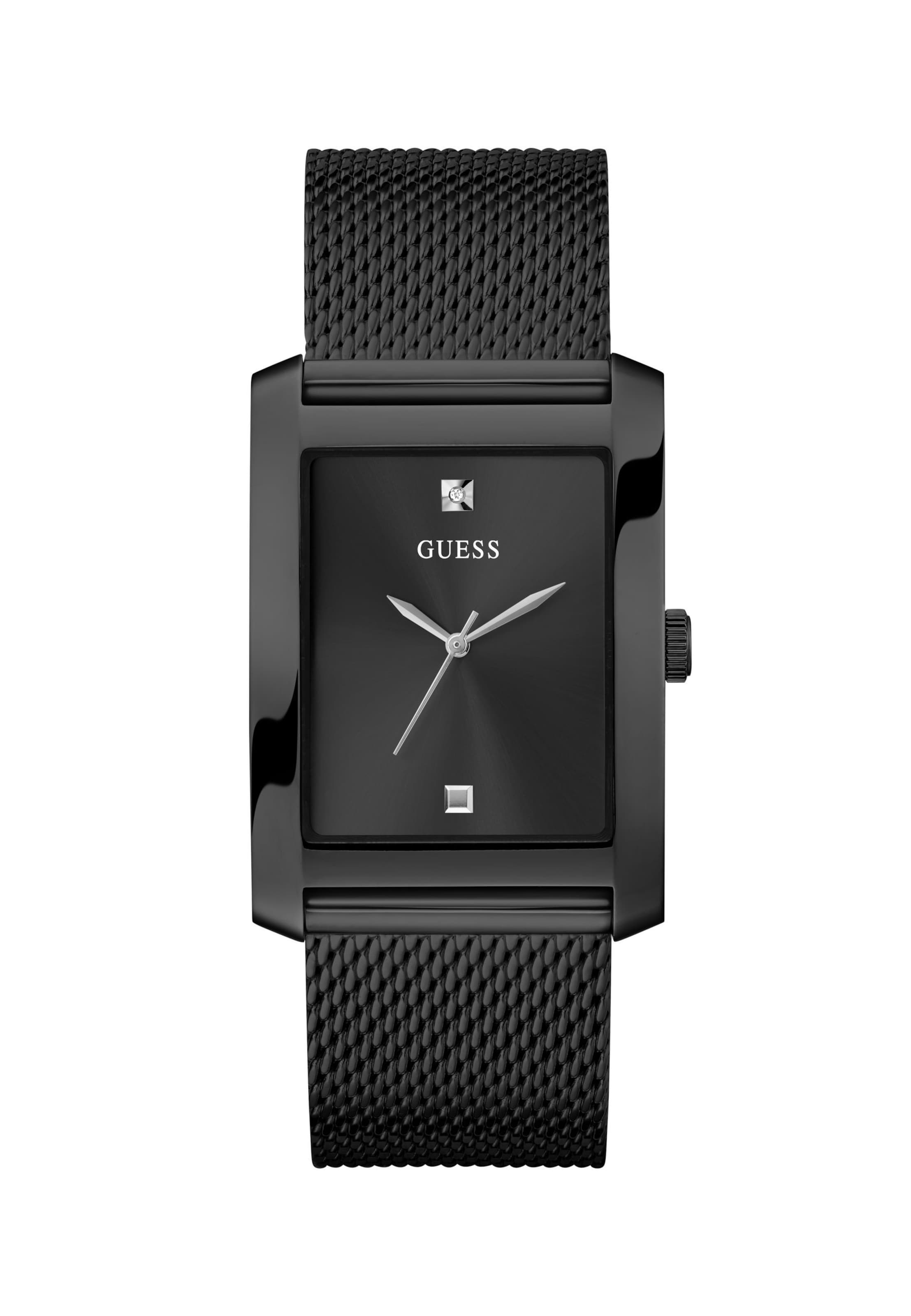 GUESS Uhr 'Clyde' in Schwarz: Vorderseite