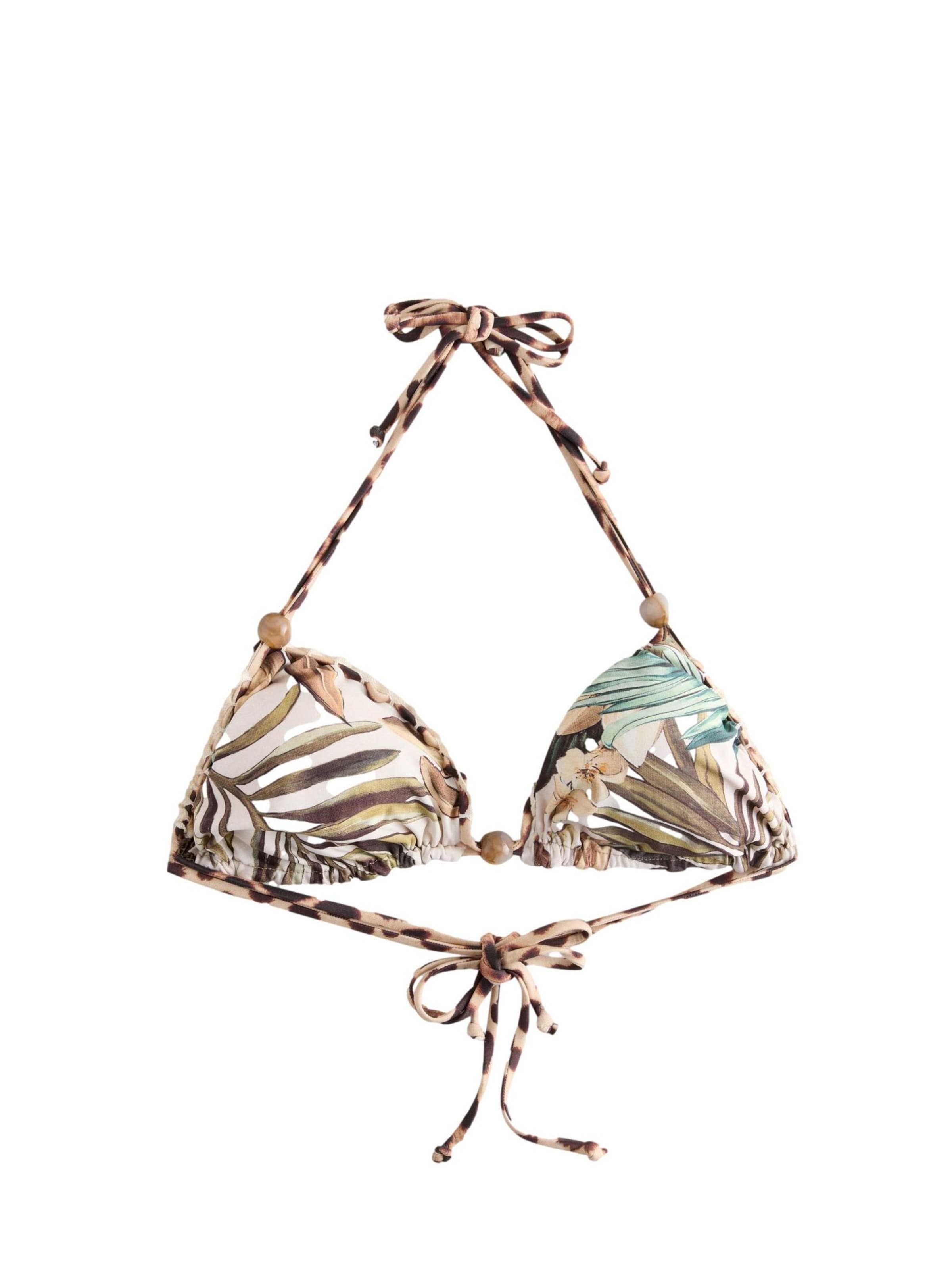 Next Bikiinitopp pruun / brokaat / roheline / valge, Tootevaade