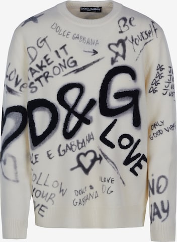 DOLCE & GABBANAPulover 'Dolce & Gabbana Pullover' - bež boja: prednji dio