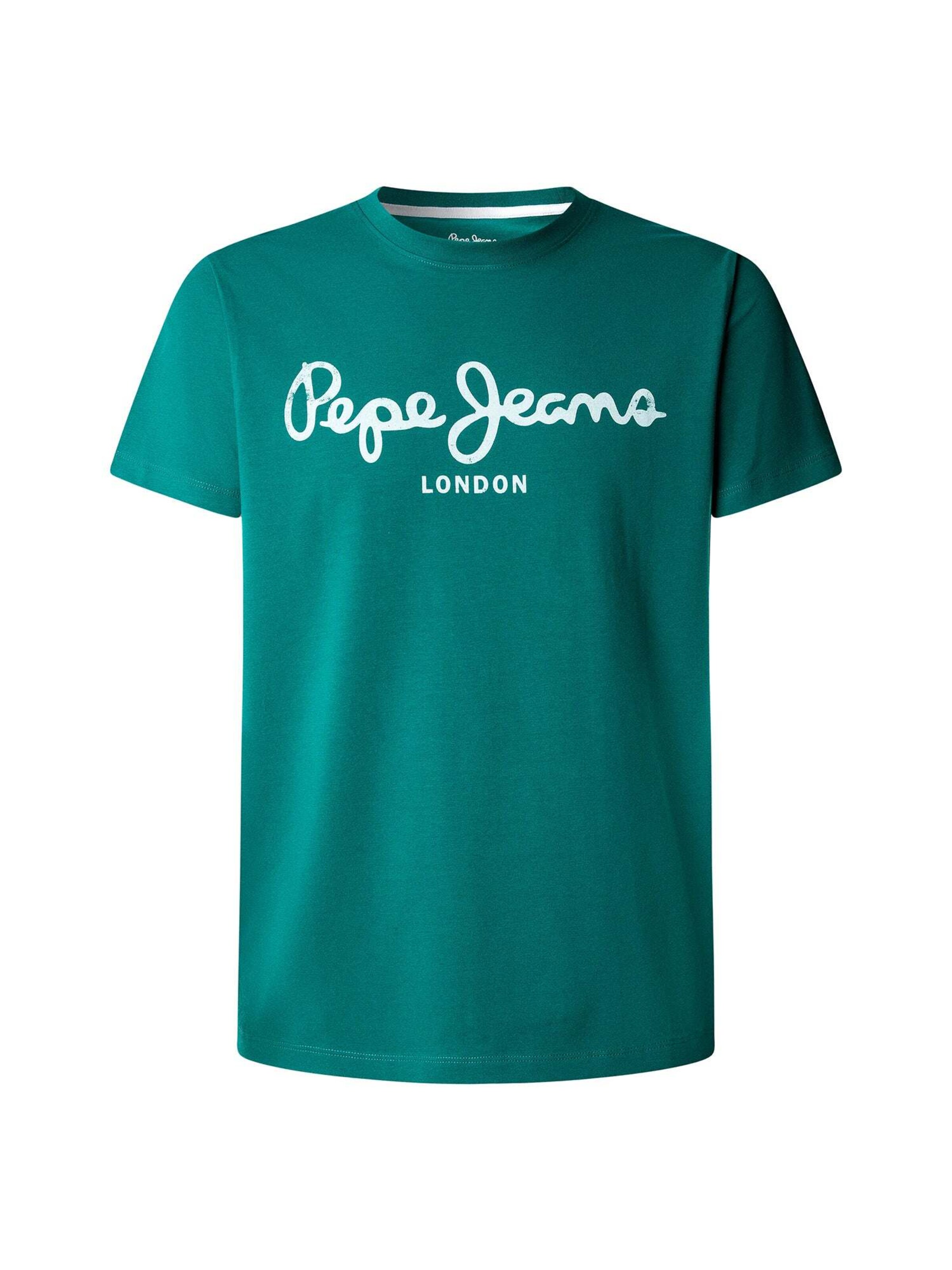 T-Shirt Pepe Jeans en vert : devant